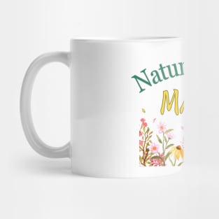 nature loving mom mama mommy mother retro wild flower daisies yellow and pink Mug